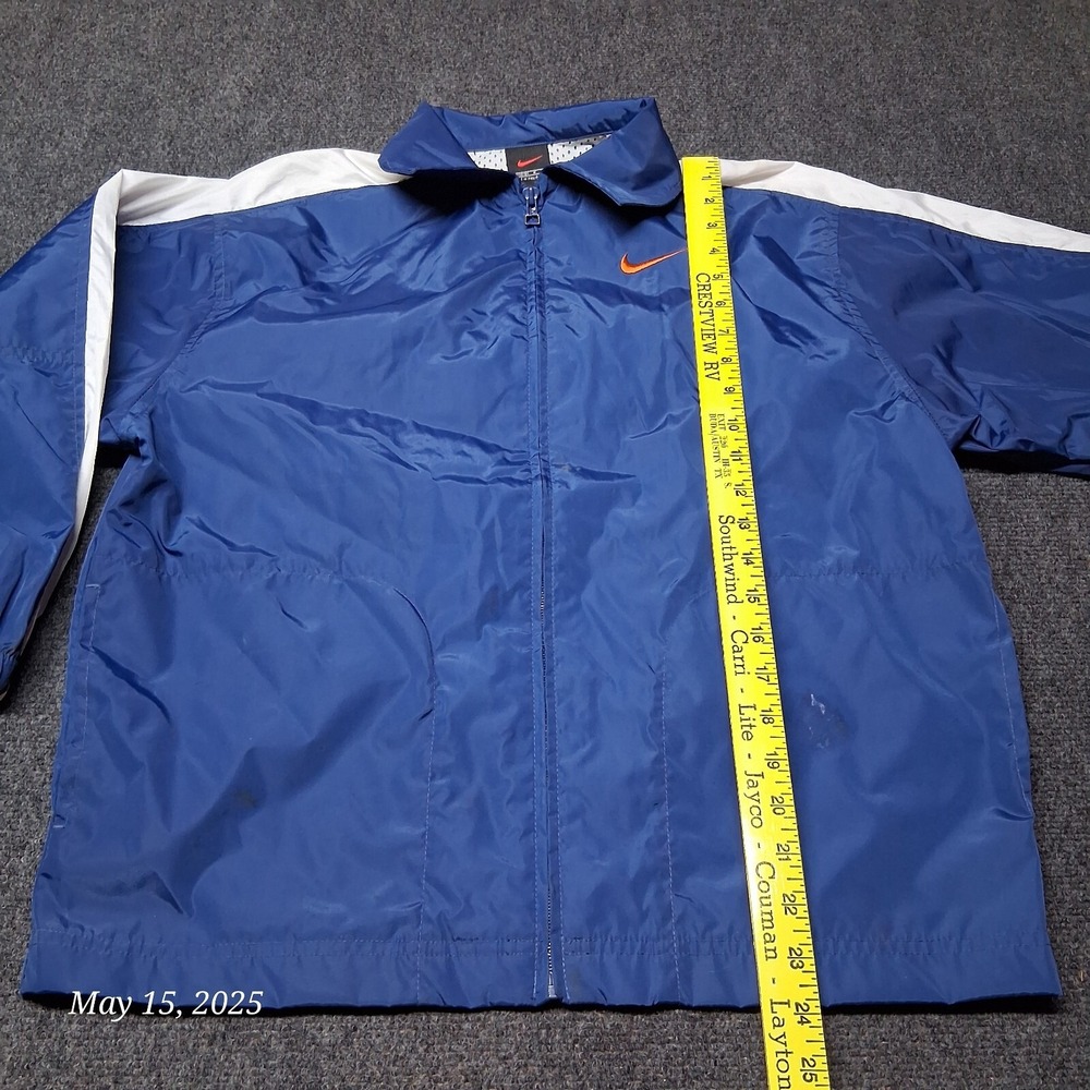 Nike Windbreaker Jacket Youth Size Medium 10 - 12 Blue Full Zip Lightweight - Picture 6 of 10